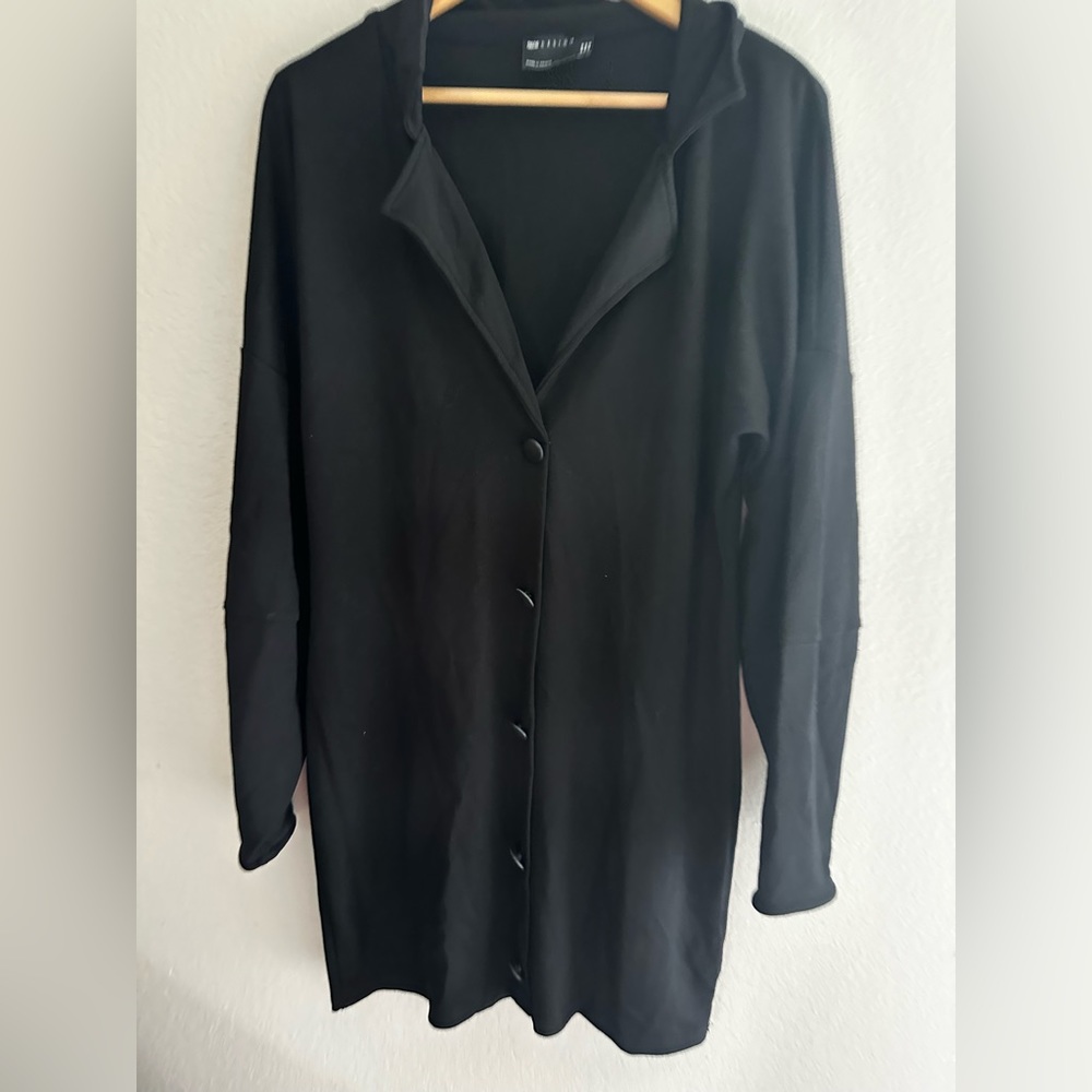 ASOS Sleeve dress mini long sleeve blazer dress with buttons in black SIZE 12